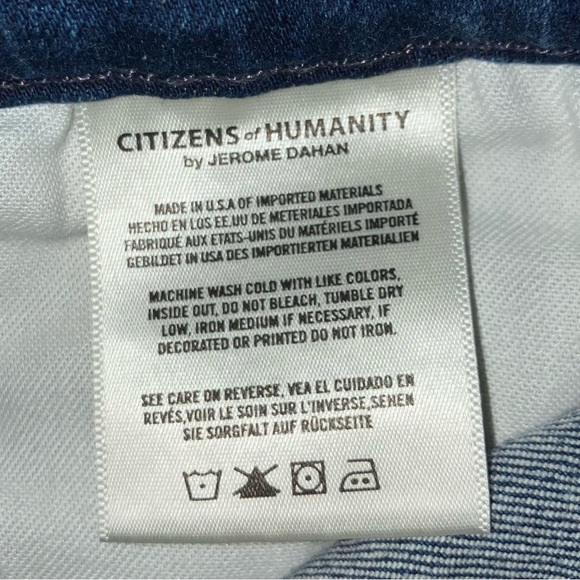 Women’s Citizens of Humanity Rocket Cropped Skinny Rough Bottom Denim Jeans (27) - Picture 6 of 6